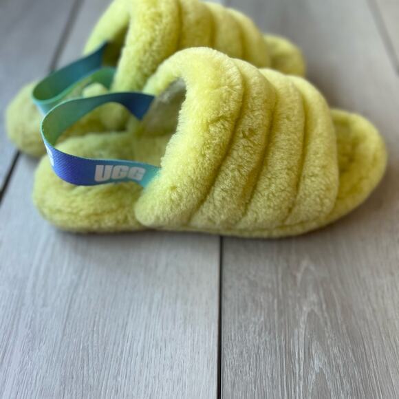 Ugg Fluff Yeah Slippers in yellow size 6 - Picture 6 of 6